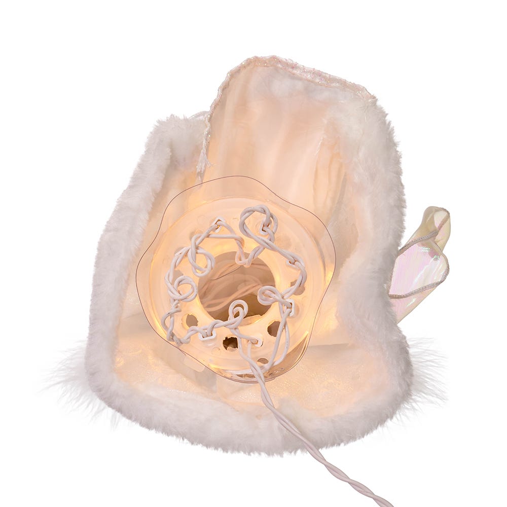 Kurt Adler 10-Inch UL 10-Light White Angel Treetop